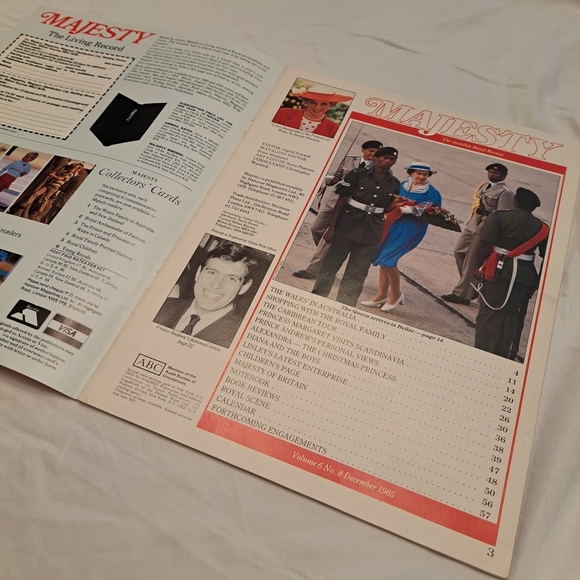 Majesty Magazine Volume 6 No 8 December 1985 Printed In England Royal family - Picture 7 of 9